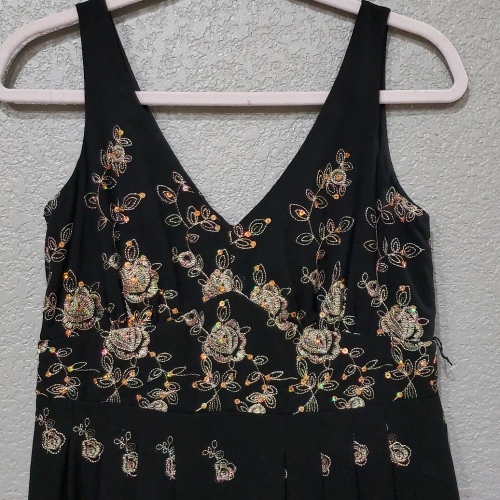 Coldwater creek sequined chifon lined dress #12019 - Picture 3 of 8